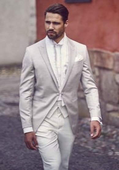 Свадебный мужской костюм Фрак кремовый-C2867 - Салоны мужской одежды Cavaliere