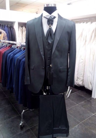 Свадебный мужской костюм мужской костюм серебро-B3274 - Салон костюмов BAGGI