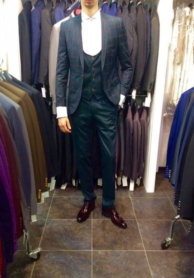 Свадебный мужской костюм Green-B3278 - Салон костюмов BAGGI