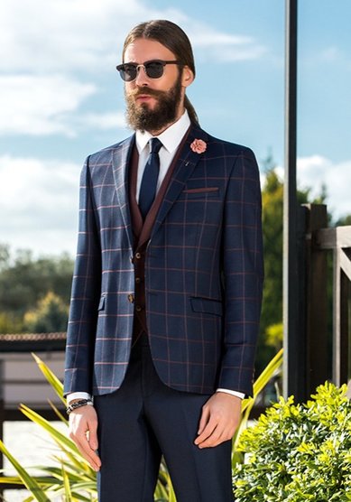 Свадебный мужской костюм Мужской костюм тройка 1206-B3298 - Магазин классической мужской одежды BAUROTTI original...