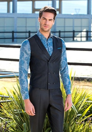 Свадебный мужской костюм Жилет мужской 1203-B3302 - Магазин классической мужской одежды BAUROTTI original...