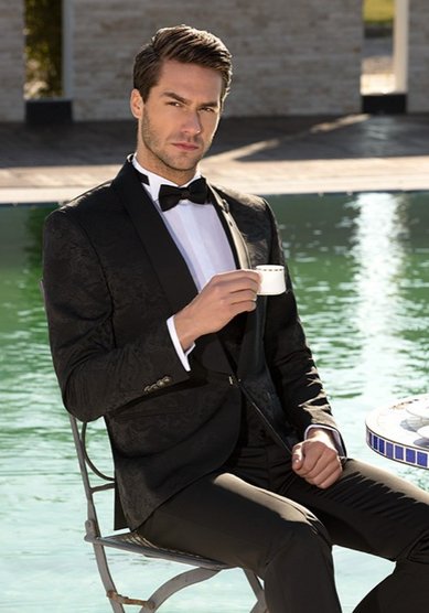 Свадебный мужской костюм Мужской костюм - смокинг.-B3305 - Магазин классической мужской одежды BAUROTTI original...