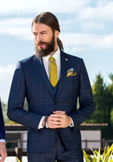 Свадебный мужской костюм Костюм с интересным рисунком - крупная клетка-B3311 - Магазин классической мужской одежды BAUROTTI original...