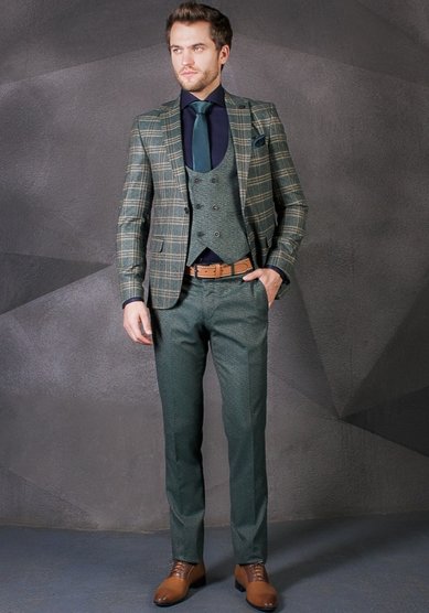 Свадебный мужской костюм МК03-2-Д3356 - Свадебный салон Дом Весты