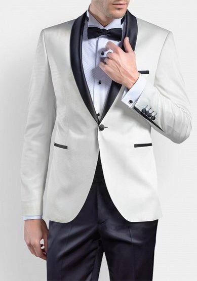 Свадебный мужской костюм Белый смокинг Вальдес-M3485 - Салон костюмов Manzetti