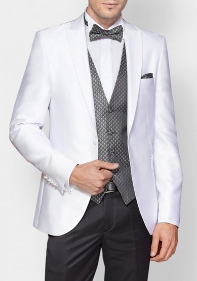Свадебный мужской костюм Белый смокинг Винсент-M3493 - Салон костюмов Manzetti