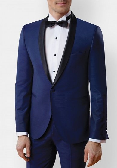 Свадебный мужской костюм Синий смокинг Чикаго-M3494 - Салон костюмов Manzetti