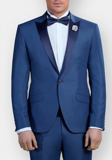 Свадебный мужской костюм Синий смокинг Диккенс-M3496 - Салон костюмов Manzetti