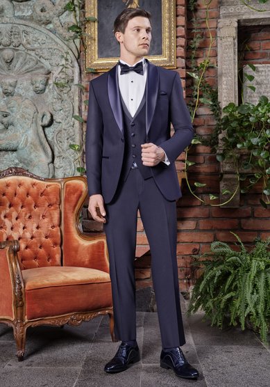 Свадебный мужской костюм Смокинг 21022-02-B3794 - Салон костюмов BAGGI