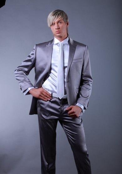 Свадебный мужской костюм 4021/серый-F476 - Мужские костюмы Fabio Paoloni