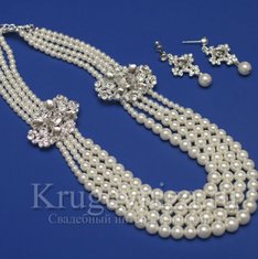 Колье из иск. жемчуга K14572