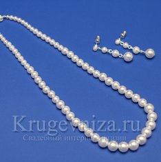 Нитка иск. жемчуга K14593