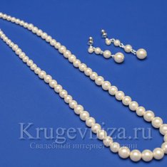 Нитка иск. жемчуга K14594