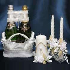 Корзина для шампанского кружевная K425