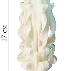 Свеча резная верона белая M46487