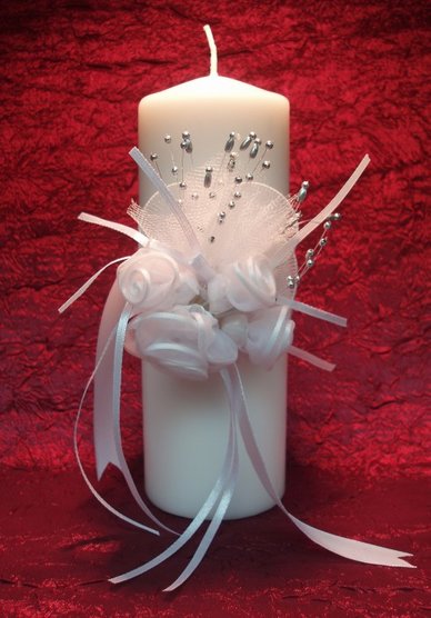 Свечка с украшением M8905U-E10573 - Дизайн-студия Eden for Brides