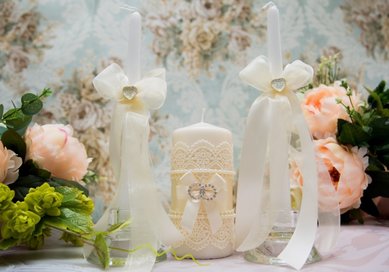 Свадебные свечи I110419 - МАСТЕРСКАЯ IVORY