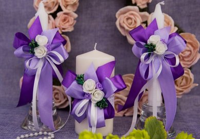 Свадебные свечи I110423 - МАСТЕРСКАЯ IVORY