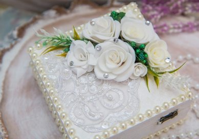 Шкатулочка для колец. I110447 - МАСТЕРСКАЯ IVORY