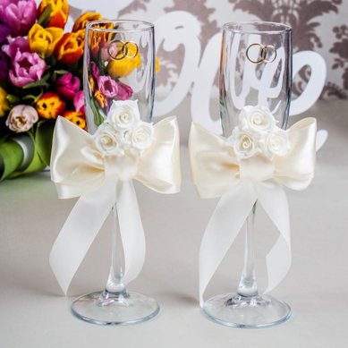 Свадебные бокалы Д14722 - Сеть свадебных магазинов Да, я согласна - i-agree.ru
