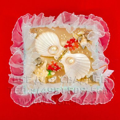 Подушечка для колец В15056 - Салон свадебных аксессуаров Все для свадьбы