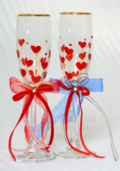 Бокалы В20551 - Салон свадебных аксессуаров Все для свадьбы