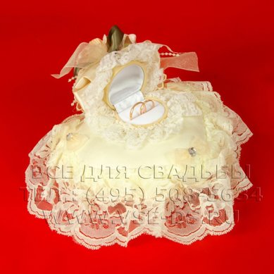 Подушечка для колец В20620 - Салон свадебных аксессуаров Все для свадьбы