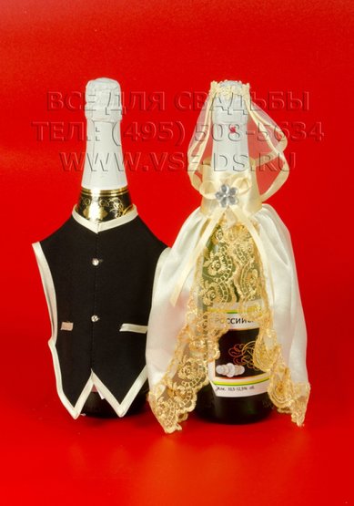 Украшение на шампанское В20678 - Салон свадебных аксессуаров Все для свадьбы