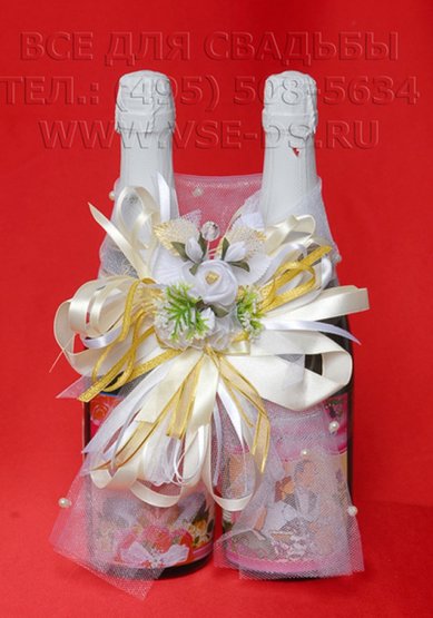 Украшение на шампанское В20680 - Салон свадебных аксессуаров Все для свадьбы