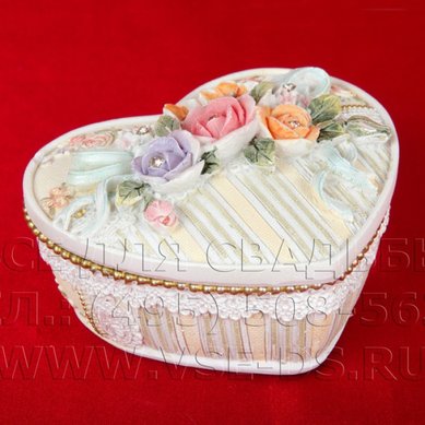 Шкатулка для колец В20691 - Салон свадебных аксессуаров Все для свадьбы