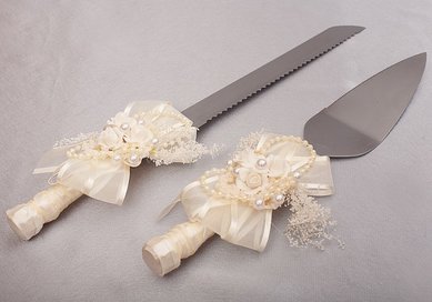 Нож и лопатка для торта Я32750 - Аксессуары ручной работы Я НА Свадьбу