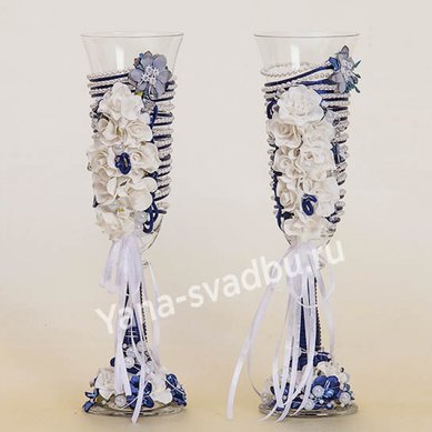 Свадебные бокалы Я42872 - Аксессуары ручной работы Я НА Свадьбу