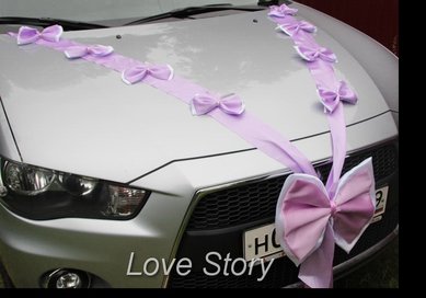 Лента на капот автомобиля L43082 - Интернет-магазин свадебных аксессуаров Love Story