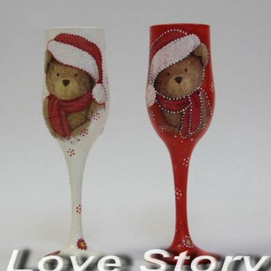 Бокалы новогодние L43146 - Интернет-магазин свадебных аксессуаров Love Story