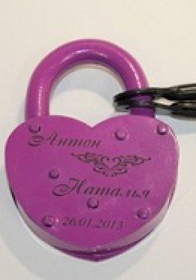 Гравировка замка L43161 - Интернет-магазин свадебных аксессуаров Love Story