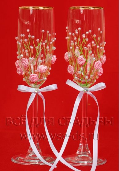 Бокалы В4321 - Салон свадебных аксессуаров Все для свадьбы