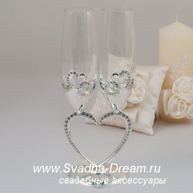 Бокалы молодоженов С44359 - Магазин аксессуаров ручной работы Свадебная Мечта