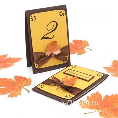 Карточка с номером стола С44398 - Магазин аксессуаров ручной работы Свадебная Мечта