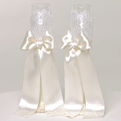 Свадебные бокалы С44424 - Магазин аксессуаров ручной работы Свадебная Мечта