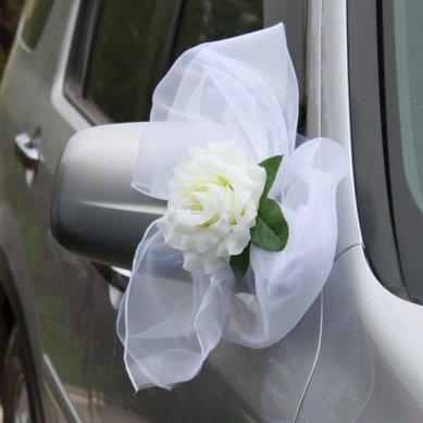 Банты из органзы с розами M46469 - Свадебный интернет-магазин Moscow-Wedding.ru