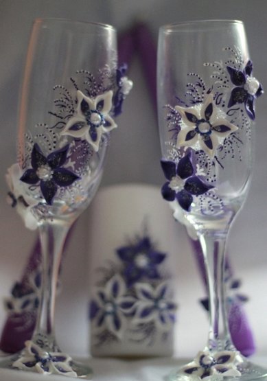 Бокалы Violet Dreams M46476 - Свадебный интернет-магазин Moscow-Wedding.ru