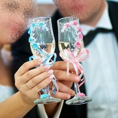 Бокалы Сила двух Сердец M46482 - Свадебный интернет-магазин Moscow-Wedding.ru