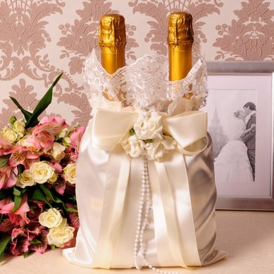 Мешочек для шампансокого Д47535 - Сеть свадебных магазинов Да, я согласна - i-agree.ru