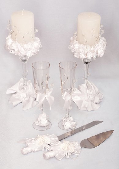 Набор свадебных аксессуаров Я4798 - Аксессуары ручной работы Я НА Свадьбу