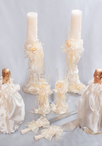 Набор свадебных аксессуаров Я4799 - Аксессуары ручной работы Я НА Свадьбу