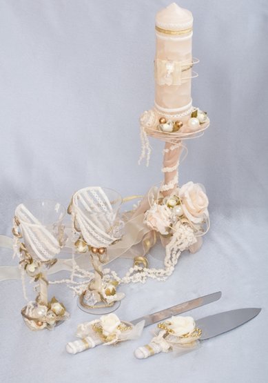 Набор свадебных аксессуаров Я4807 - Аксессуары ручной работы Я НА Свадьбу