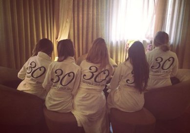 памятные халаты девичника М89893 - Мастерская именных халатов Мой Халат